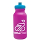 a fuchsia bottle & cyan lid omni circular - 20 oz bike bottle