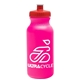 a hot pink bottle & red lid omni circular - 20 oz bike bottle