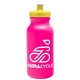 a hot pink bottle & yellow lid omni circular - 20 oz bike bottle