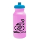 a awareness pink bottle & cyan lid omni circular - 20 oz bike bottle