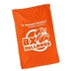 aerial view a orange micro - fiber rally towel - colors, image 1 of 2