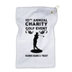 aerial view a white micro fiber golf towel, image 1 of 2
