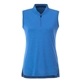 aerial view a invictus heather (438) womens kinport sleeveless zip up stand collar performance polo, image 1 of 3