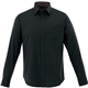 aerial view a black (995) mens cromwell long sleeve button up shirt, image 1 of 4