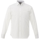 aerial view a white (125) mens cromwell long sleeve button up shirt, image 1 of 4