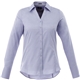 aerial view a china blue (437) womens cromwell long sleeve button up shirt, image 1 of 4