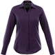 aerial view a dark plum (585) womens cromwell long sleeve button up shirt, image 1 of 5