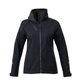 aerial view a black (995) womens peyto waterproof softshell jacket with roll - away hood, image 1 of 4