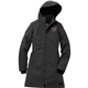 aerial view a black (995) womens northlake roots73 waterproof insulated jacket with detachable hood, image 1 of 3