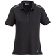 aerial view a black/steel grey (995) womens albula ss polo, image 1 of 5