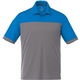 aerial view a olympic blue/steel grey (431) mens mack short sleeve performance polo, image 1 of 4