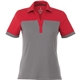 aerial view a team red/steel grey (358) womens mack short sleeve performance polo, image 1 of 4