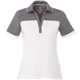 aerial view a steel grey/white (945) womens mack short sleeve performance polo, image 1 of 7