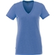 aerial view a olympic blue heather (431) womens sarek v - neck short sleeve tee, image 1 of 2