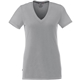 aerial view a heather grey (932) womens sarek v - neck short sleeve tee, image 1 of 2