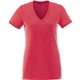 aerial view a team red heather (358) womens sarek v - neck short sleeve tee, image 1 of 2