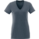 aerial view a navy heather (575) womens sarek v - neck short sleeve tee, image 1 of 2