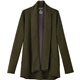 aerial view a loden heather (684) womens equinox knit cardigan sweater, image 1 of 2