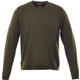 aerial view a loden heather (684) mens bromley knit v - neck sweater, image 1 of 2