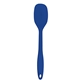 aerial view a royal blue heat resistant all silicone spoon, image 1 of 2