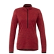 aerial view a team red heather (358) womens mather performance knit half zip with thumb holes, image 1 of 2