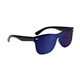 aerial view a blue reflective lens with black frame del mar tide rimless reflective sunglasses, image 1 of 4