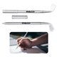 a silver golf club pen - black ink