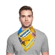 aerial view a group of the aurora bandana headband and neck wear full color sublimation domestic production 22 x 22, image 4 of 8