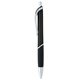 aerial view a black plastic metallic barrel with textured grip, image 1 of 2