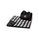 aerial view a white buffalo (black & white) picnic fleece blankets, image 1 of 2