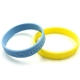 aerial view a custom embossed silicone bracelets 12mm, image 1 of 3