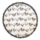aerial view a group of round towel with fringe, image 1 of 2