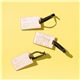 aerial view a group of wood luggage tags 3 w x 3 h, image 1 of 2