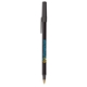 aerial view a black barrel & black trim bic(r) prevaguard(r) round stic(r) pen, image 1 of 2