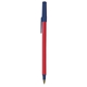 a red barrel & navy trim bic(r) prevaguard(r) round stic(r) pen