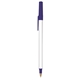 a white barrel & purple trim bic(r) prevaguard(r) round stic(r) pen