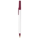 a white barrel & burgundy trim bic(r) prevaguard(r) round stic(r) pen