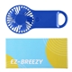aerial view a royal blue e - z breezy mini travel fan, image 1 of 2