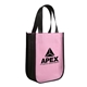 aerial view a pink yuma non - woven curve bottom tote, image 1 of 3