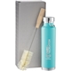 aerial view a mint green thor copper vacuum bottle with brush 22 oz, image 1 of 4