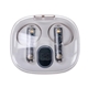aerial view a white light - up display true wireless ear buds, image 1 of 2