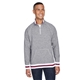 aerial view a pepper maroon j america adult peppered fleece quarter - zip, image 1 of 3