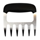 aerial view a black/silver stainless steel bbq meat claws set, image 1 of 7