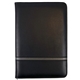 aerial view a black chartwell junior zippered padfolio, image 1 of 4