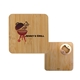 a group of bamboo square coaster bottle opener
