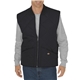 aerial view a black dickies unisex diamond quilted nylon vest, image 1 of 2