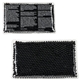 aerial view a solid black full - color aqua pearls(tm) hot / cold pack, image 1 of 2