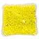 aerial view a yellow full - color square aqua pearls(tm) hot / cold pack, image 1 of 2