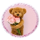 a pink bouquet round aqua pearls(tm) hot / cold pack