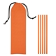 aerial view a translucent orange with matching pouch 5- pack on the go straws with pouch, image 1 of 2